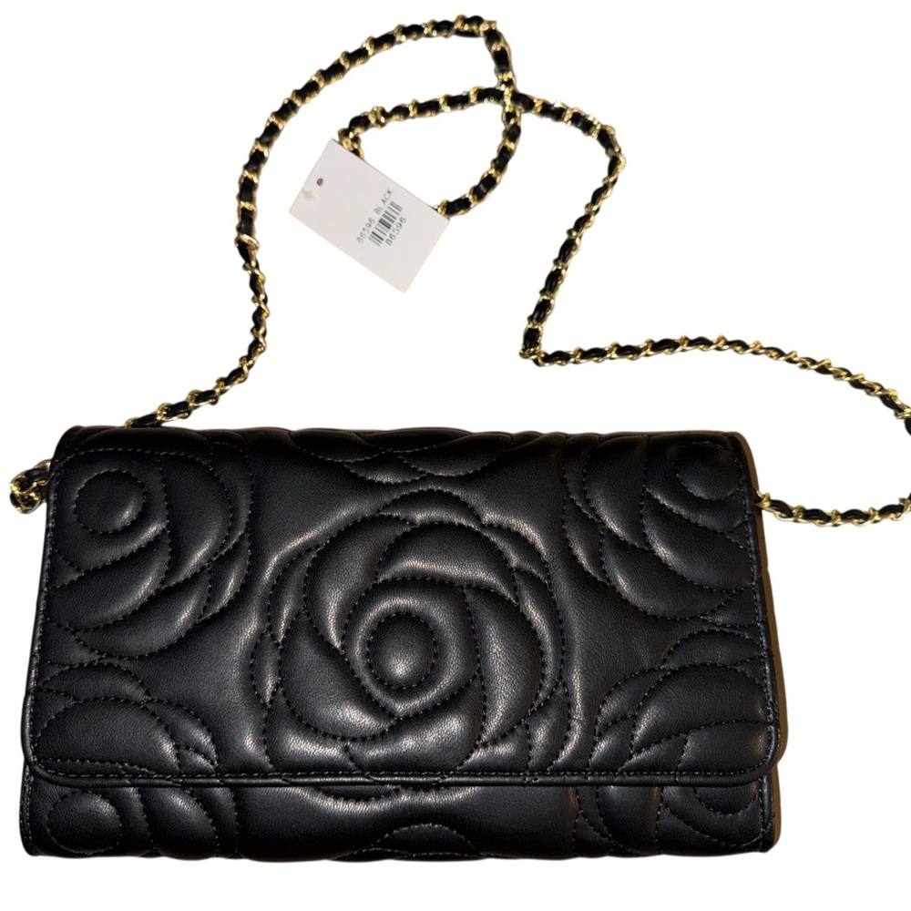 Fashion Black Quilted Crossbody/Clutch